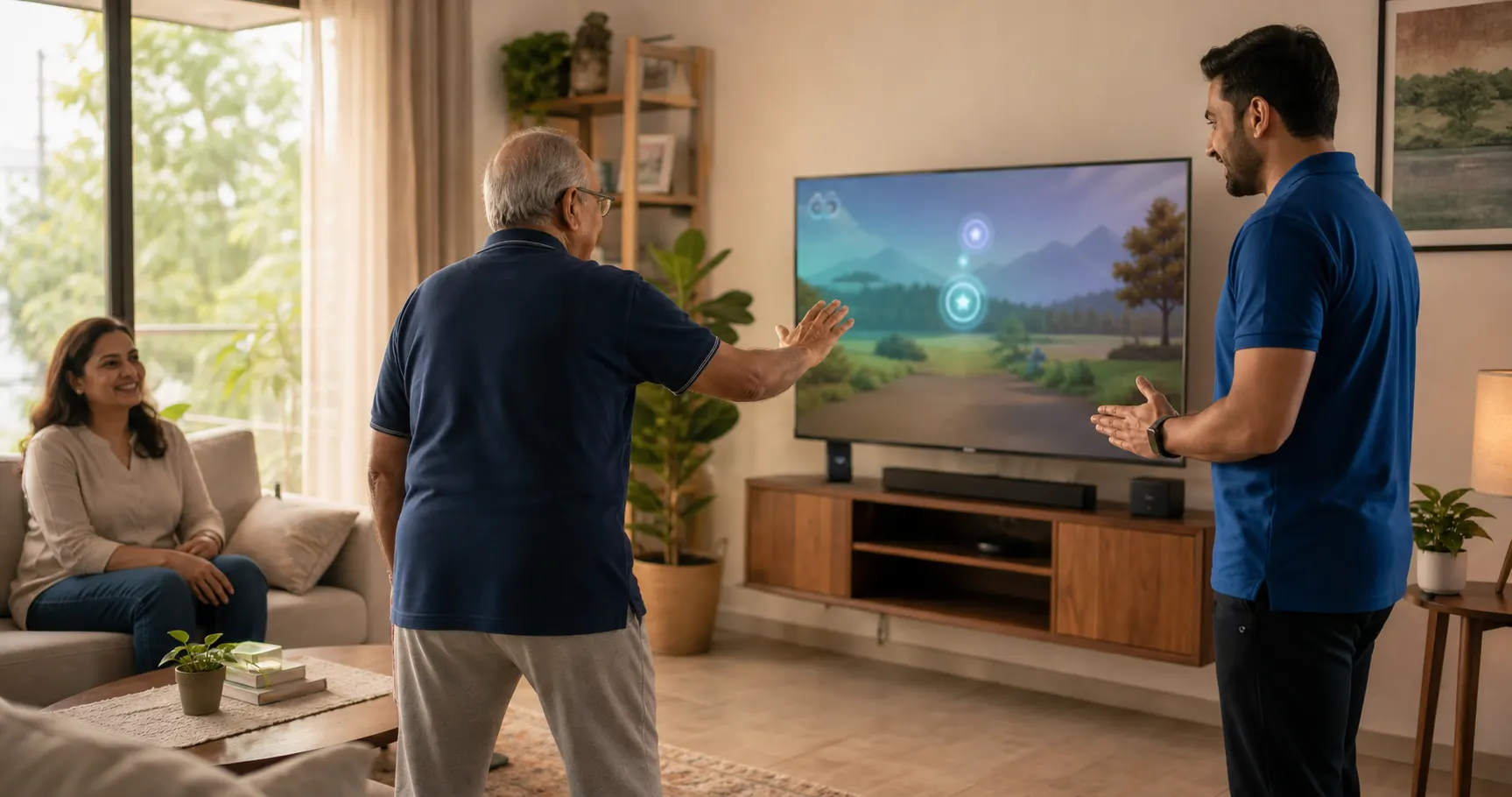 An illustrative guided movement game session